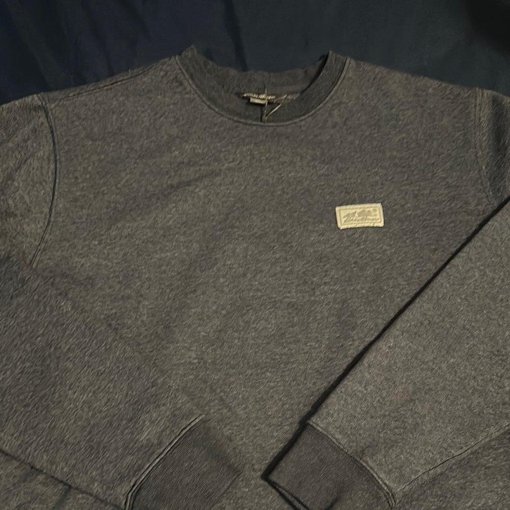 NEVER BEEN WORN Blue/Gray Eddie Bauer Crewneck Sweater